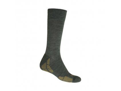 Vyšší trekové ponožky Sensor Hiking Merino v zelené barvě