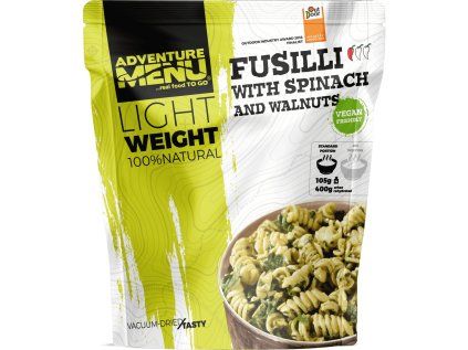 Adventure Menu Lightweight Fusilli se špenátem (Velikost 158 g | 600 g při rehydrataci)
