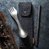 Spork N Straw Kit Titanium In Usekomp 3